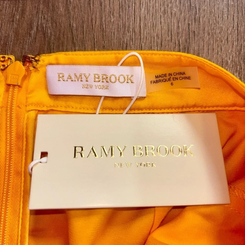 Ramy Brook ladies vibrant yellow bohemian midi skirt NWT MSRP $595 - Picture 6 of 9